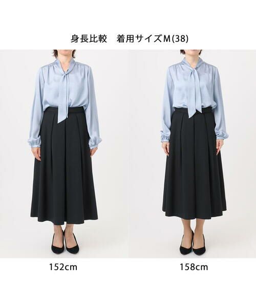 OFUON / オフオン ロング・マキシ丈スカート | タックフレアースカート/洗える | 詳細20