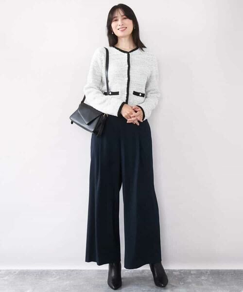 OFUON / オフオン カーディガン・ボレロ | ラメ入りツイードニットジャケット/洗える/WEB限定サイズあり | 詳細11