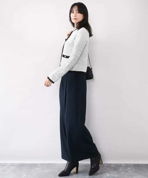 OFUON / オフオン カーディガン・ボレロ | ラメ入りツイードニットジャケット/洗える/WEB限定サイズあり | 詳細13