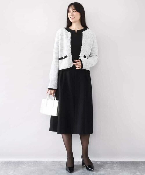 OFUON / オフオン カーディガン・ボレロ | ラメ入りツイードニットジャケット/洗える/WEB限定サイズあり | 詳細14