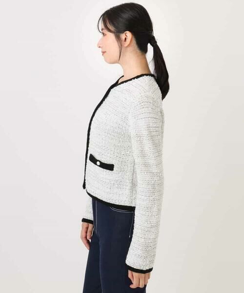 OFUON / オフオン カーディガン・ボレロ | ラメ入りツイードニットジャケット/洗える/WEB限定サイズあり | 詳細18