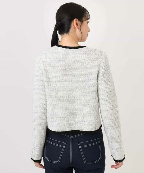 OFUON / オフオン カーディガン・ボレロ | ラメ入りツイードニットジャケット/洗える/WEB限定サイズあり | 詳細19