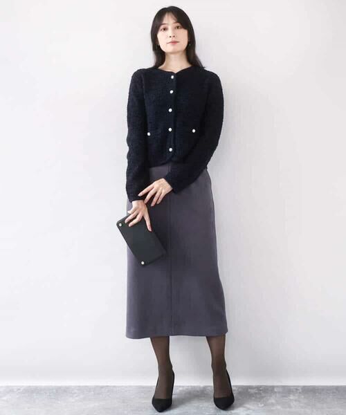 OFUON / オフオン カーディガン・ボレロ | ラメ入りツイードニットジャケット/洗える/WEB限定サイズあり | 詳細2