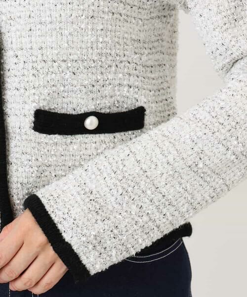 OFUON / オフオン カーディガン・ボレロ | ラメ入りツイードニットジャケット/洗える/WEB限定サイズあり | 詳細21