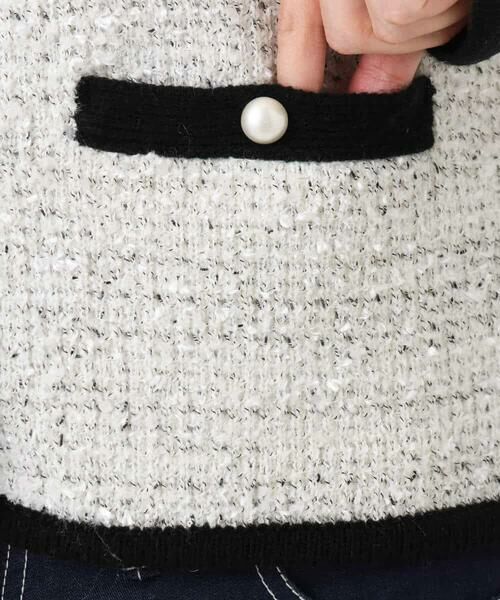 OFUON / オフオン カーディガン・ボレロ | ラメ入りツイードニットジャケット/洗える/WEB限定サイズあり | 詳細22