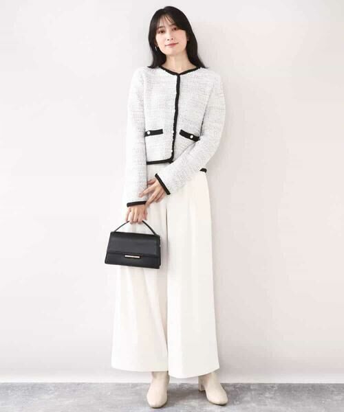 OFUON / オフオン カーディガン・ボレロ | ラメ入りツイードニットジャケット/洗える/WEB限定サイズあり | 詳細7