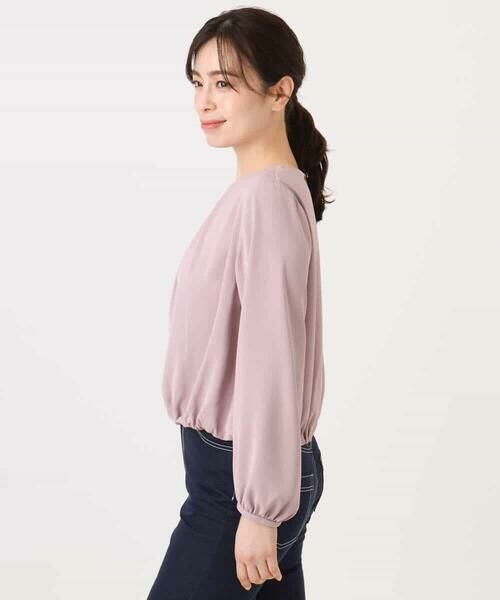 OFUON / オフオン シャツ・ブラウス | タックデザインジョーゼットブラウス(長袖)/UVカット/接触冷感/洗える | 詳細20