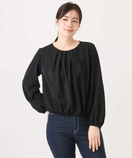 OFUON / オフオン シャツ・ブラウス | タックデザインジョーゼットブラウス(長袖)/UVカット/接触冷感/洗える | 詳細29