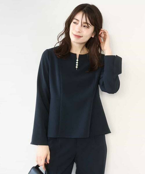 OFUON / オフオン シャツ・ブラウス | ダブルクロス ペプラムブラウス/洗える/WEB限定サイズあり | 詳細11