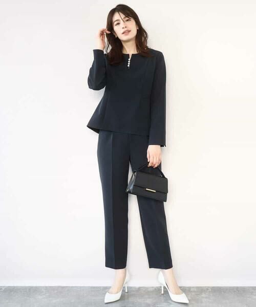 OFUON / オフオン シャツ・ブラウス | ダブルクロス ペプラムブラウス/洗える/WEB限定サイズあり | 詳細13