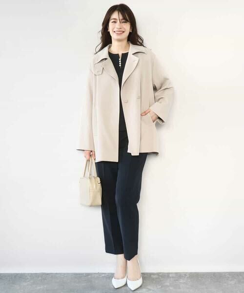 OFUON / オフオン シャツ・ブラウス | ダブルクロス ペプラムブラウス/洗える/WEB限定サイズあり | 詳細15