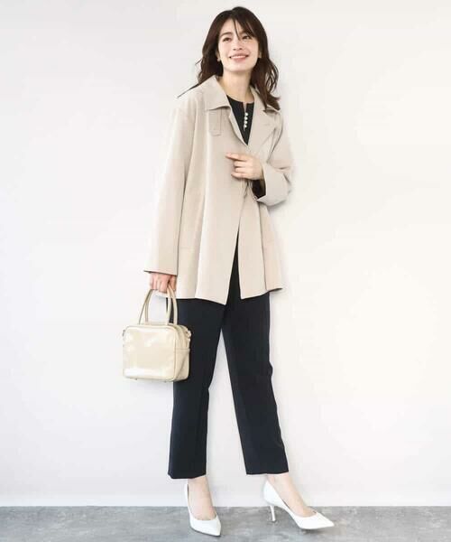 OFUON / オフオン シャツ・ブラウス | ダブルクロス ペプラムブラウス/洗える/WEB限定サイズあり | 詳細16