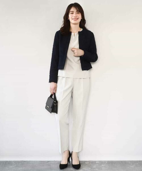 OFUON / オフオン シャツ・ブラウス | ダブルクロス ペプラムブラウス/洗える/WEB限定サイズあり | 詳細26