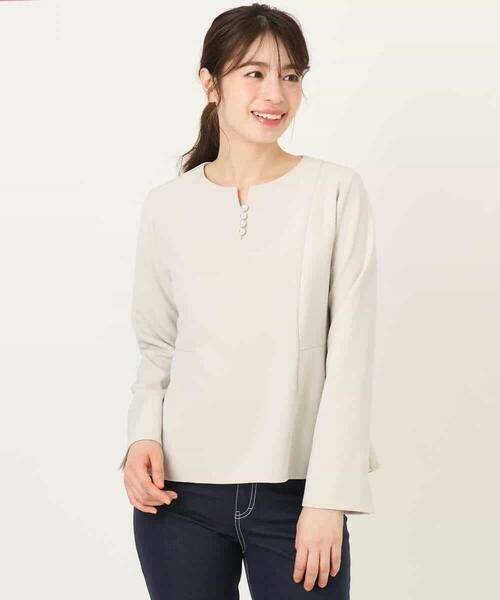 OFUON / オフオン シャツ・ブラウス | ダブルクロス ペプラムブラウス/洗える/WEB限定サイズあり | 詳細29