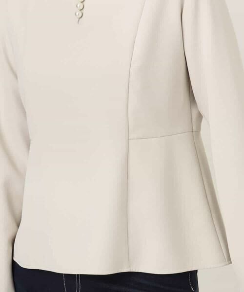 OFUON / オフオン シャツ・ブラウス | ダブルクロス ペプラムブラウス/洗える/WEB限定サイズあり | 詳細7