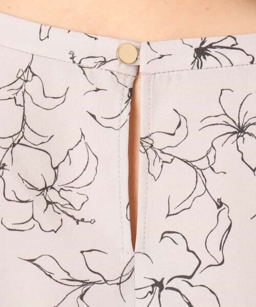 OFUON / オフオン シャツ・ブラウス | ラインフラワーボウタイ風ブラウス/洗える | 詳細19