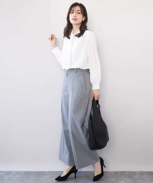 OFUON / オフオン シャツ・ブラウス | スムースジョーゼットボウブラウス/洗える/WEB限定サイズあり | 詳細15