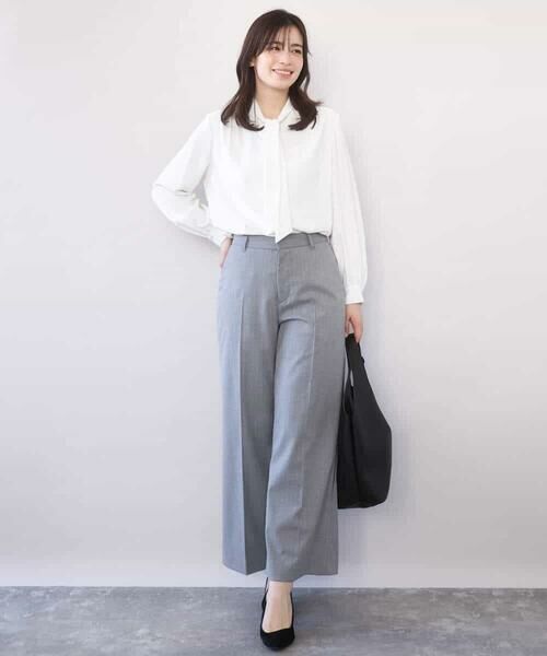 OFUON / オフオン シャツ・ブラウス | スムースジョーゼットボウブラウス/洗える/WEB限定サイズあり | 詳細16