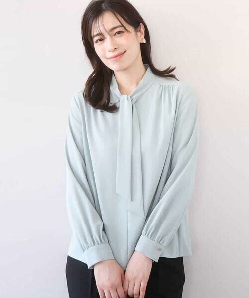 OFUON / オフオン シャツ・ブラウス | スムースジョーゼットボウブラウス/洗える/WEB限定サイズあり | 詳細17