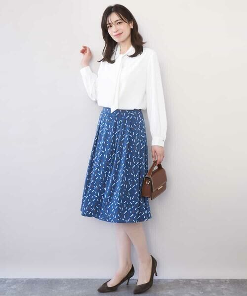 OFUON / オフオン シャツ・ブラウス | スムースジョーゼットボウブラウス/洗える/WEB限定サイズあり | 詳細24