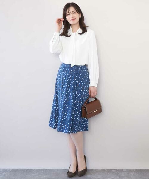 OFUON / オフオン シャツ・ブラウス | スムースジョーゼットボウブラウス/洗える/WEB限定サイズあり | 詳細25