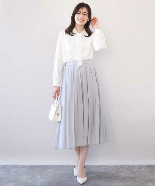 OFUON / オフオン シャツ・ブラウス | スムースジョーゼットボウブラウス/洗える/WEB限定サイズあり | 詳細26