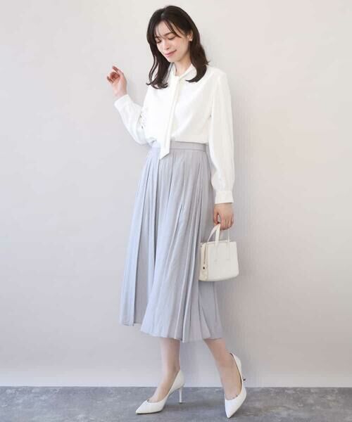 OFUON / オフオン シャツ・ブラウス | スムースジョーゼットボウブラウス/洗える/WEB限定サイズあり | 詳細27