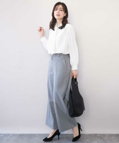 OFUON / オフオン シャツ・ブラウス | スムースジョーゼットボウブラウス/洗える/WEB限定サイズあり | 詳細29