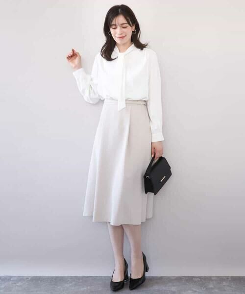 OFUON / オフオン シャツ・ブラウス | スムースジョーゼットボウブラウス/洗える/WEB限定サイズあり | 詳細8