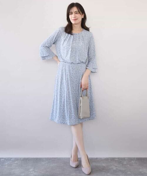 OFUON / オフオン シャツ・ブラウス | カリグラフィープリント フレアー袖ジャージブラウス/洗える/WEB限定サイズあり | 詳細10