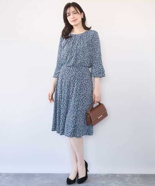 OFUON / オフオン シャツ・ブラウス | カリグラフィープリント フレアー袖ジャージブラウス/洗える/WEB限定サイズあり | 詳細18