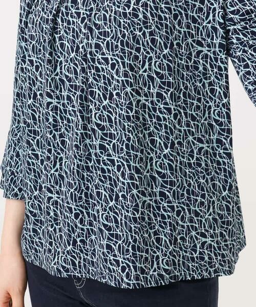 OFUON / オフオン シャツ・ブラウス | カリグラフィープリント フレアー袖ジャージブラウス/洗える/WEB限定サイズあり | 詳細24