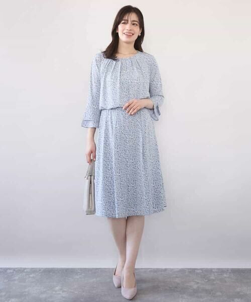 OFUON / オフオン シャツ・ブラウス | カリグラフィープリント フレアー袖ジャージブラウス/洗える/WEB限定サイズあり | 詳細9