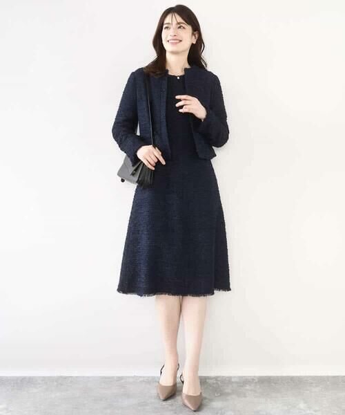 OFUON / オフオン ノーカラージャケット | [セットアップ対応]ツイードノーカラージャケット/WEB限定 | 詳細2