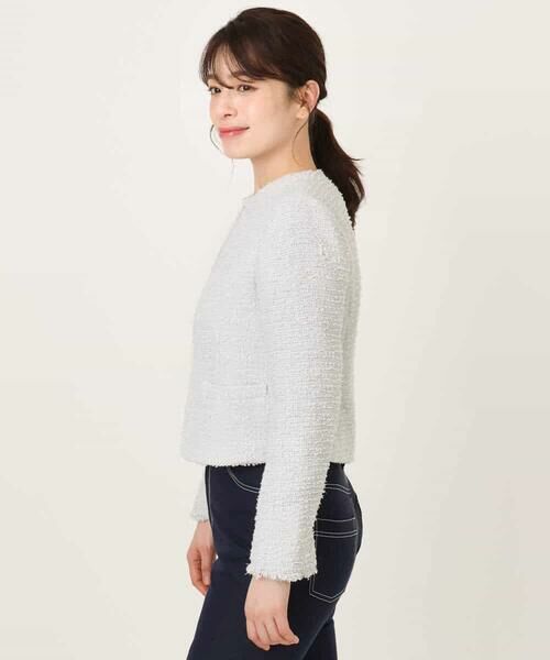 OFUON / オフオン ノーカラージャケット | [セットアップ対応]ツイードノーカラージャケット/WEB限定 | 詳細21