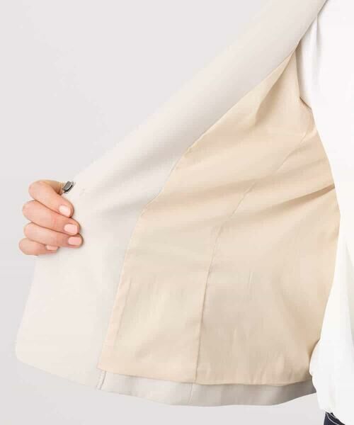 OFUON / オフオン ノーカラージャケット | [セットアップ対応]ライトラブルクロス カラーレスジャケット/洗える/WEB限定サイズあり | 詳細25