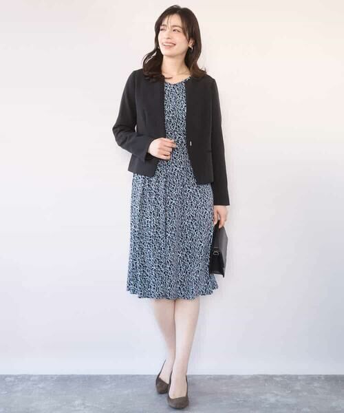 OFUON / オフオン ノーカラージャケット | [セットアップ対応]ライトラブルクロス カラーレスジャケット/洗える/WEB限定サイズあり | 詳細5