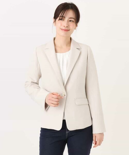 OFUON / オフオン テーラードジャケット | [セットアップ対応]ライトラブルクロス テーラードジャケット/洗える/WEB限定サイズあり | 詳細16
