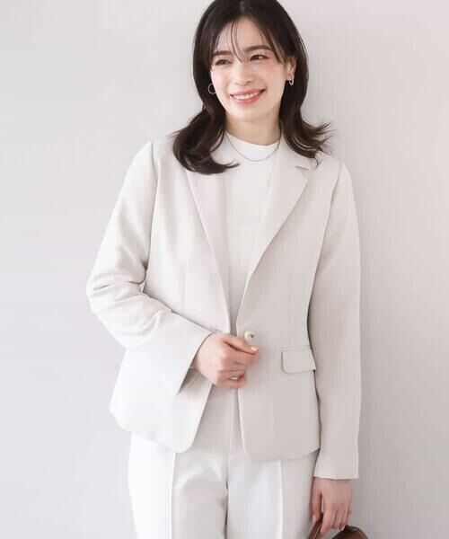 OFUON / オフオン テーラードジャケット | [セットアップ対応]ライトラブルクロス テーラードジャケット/洗える/WEB限定サイズあり | 詳細9