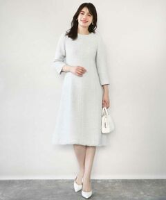 OFUON / オフオン ロング・マキシ丈ワンピース | [セットアップ対応]ツイードデザインワンピース/WEB限定
