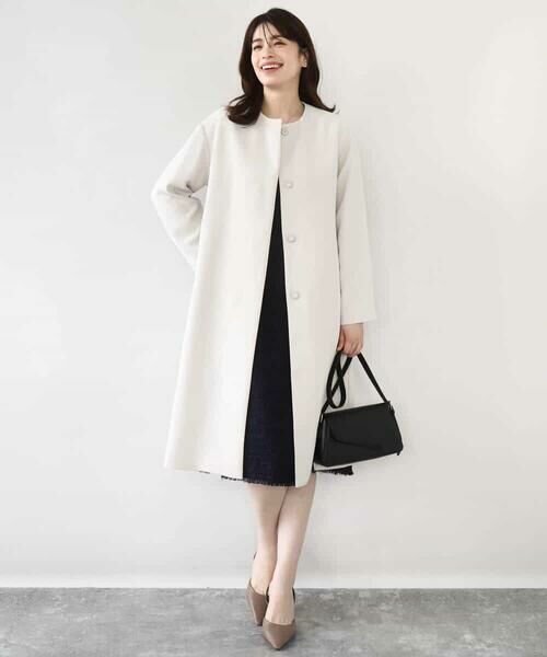 OFUON / オフオン ロング・マキシ丈ワンピース | [セットアップ対応]ツイードデザインワンピース/WEB限定 | 詳細10