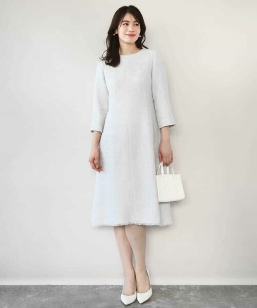 OFUON / オフオン ロング・マキシ丈ワンピース | [セットアップ対応]ツイードデザインワンピース/WEB限定 | 詳細11