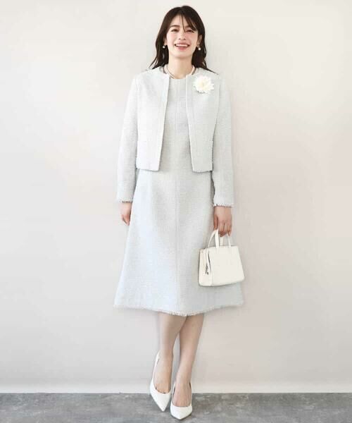 OFUON / オフオン ロング・マキシ丈ワンピース | [セットアップ対応]ツイードデザインワンピース/WEB限定 | 詳細16