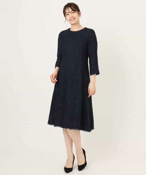 OFUON / オフオン ロング・マキシ丈ワンピース | [セットアップ対応]ツイードデザインワンピース/WEB限定 | 詳細30