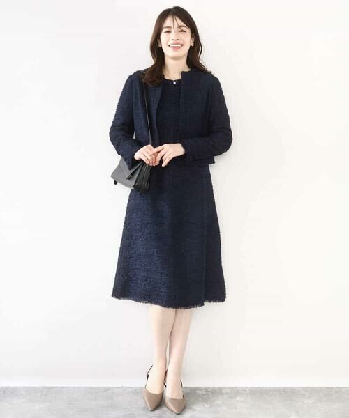 OFUON / オフオン ロング・マキシ丈ワンピース | [セットアップ対応]ツイードデザインワンピース/WEB限定 | 詳細6