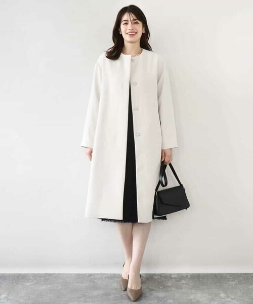 OFUON / オフオン ロング・マキシ丈ワンピース | [セットアップ対応]ツイードデザインワンピース/WEB限定 | 詳細9