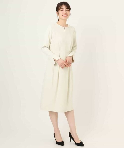 OFUON / オフオン ロング・マキシ丈ワンピース | ウエストタックワンピース/洗える/WEB限定サイズあり | 詳細17