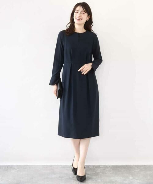 OFUON / オフオン ロング・マキシ丈ワンピース | ウエストタックワンピース/洗える/WEB限定サイズあり | 詳細2