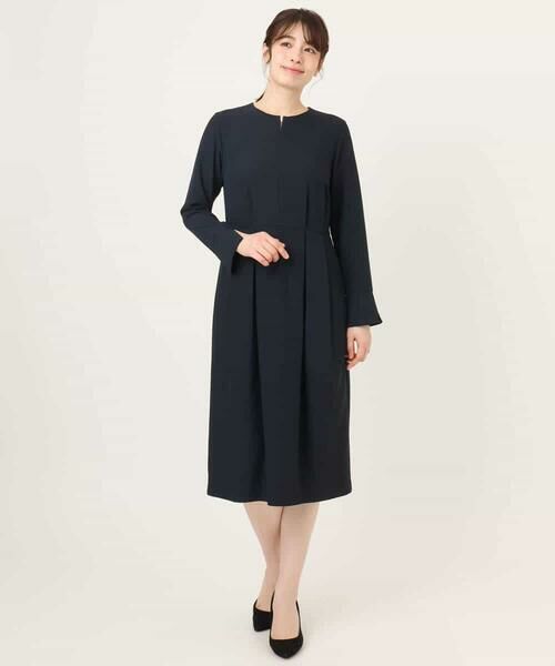 OFUON / オフオン ロング・マキシ丈ワンピース | ウエストタックワンピース/洗える/WEB限定サイズあり | 詳細27