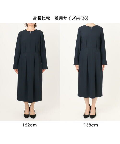 OFUON / オフオン ロング・マキシ丈ワンピース | ウエストタックワンピース/洗える/WEB限定サイズあり | 詳細29